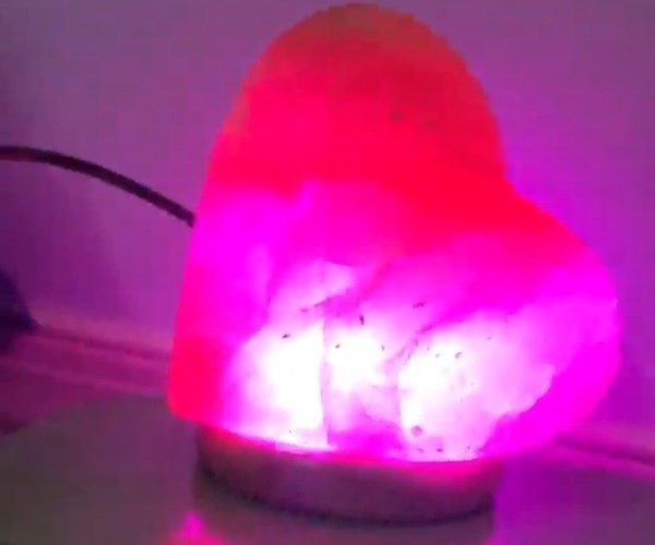 Himalayan Glow Multicolor Heart Salt Lamp
