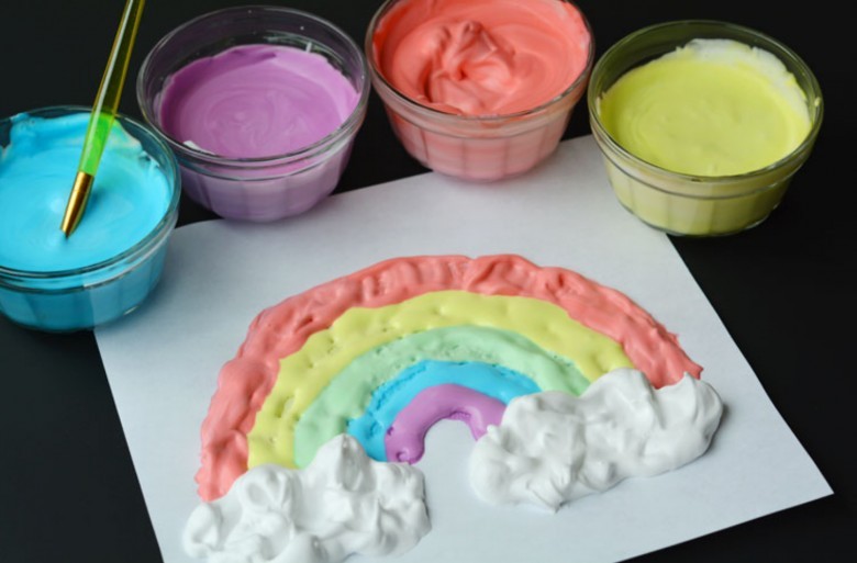 Puffy paint craft for kids