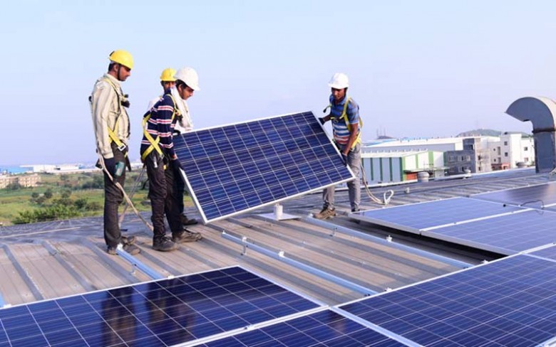 605 kWp rooftop solar installation at Jaipur, Rajasthan