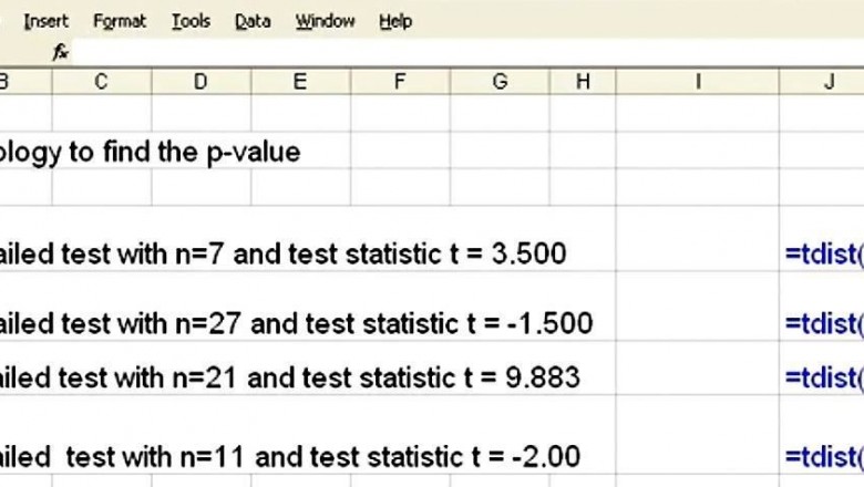 How to Find a P Value with Excel