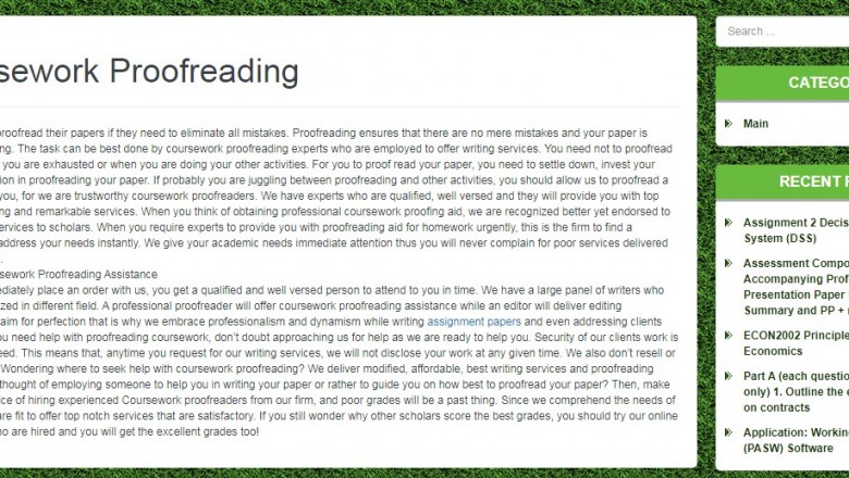 Coursework proofreading