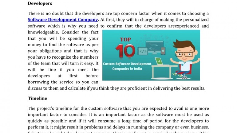 Important Factors to Consider with Software Development Company