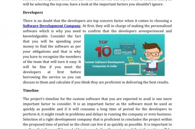 Important Factors to Consider with Software Development Company