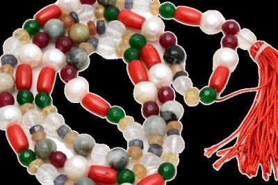 Buy Online 100% Natural Beads Navratna Mala In Thread