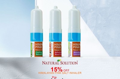 Black Friday Deal! Up to 15% Off  Natural Solution Pink Salt Nasal inhaler Set