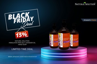 Black Friday Deal! Up to 15% Off  Natural Solution Himalayan Pink Salt Lavender Oil Hand Soap