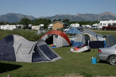 Is Waterton camping in a camper really camping?