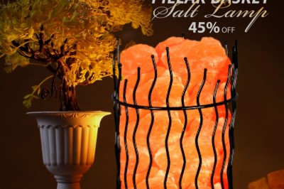 Himalayan Glow Pillar Basket salt lamp Christmas Sale