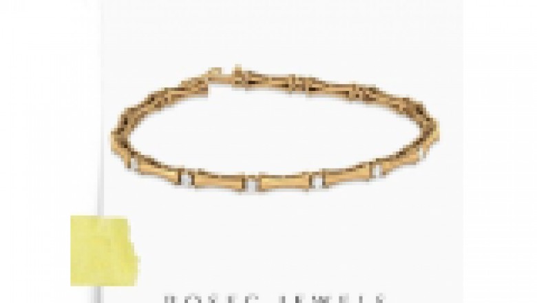 Modern Round Diamond Tennis Bracelet, Fancy Diamond Link Bracelet for Women,