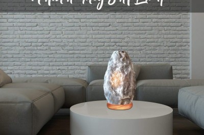 Himalayan Glow Grey Salt Lamp, 7 lbs