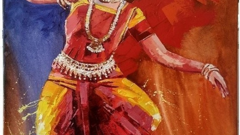 Indian Folk Art Painting | Dance paintings | Classical Painting Online