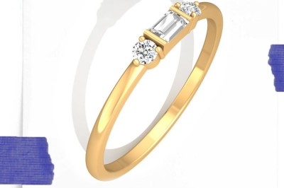 Minimalist Three Stone Diamond Ring