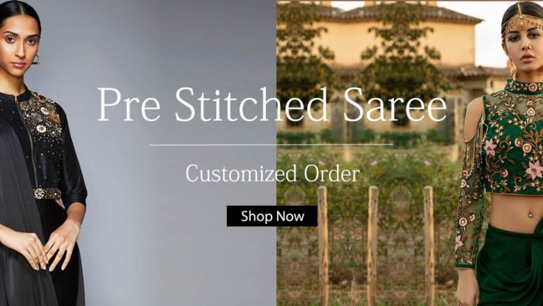 Pre Stitched Saree Online | Designer Pre Draped and Pre Stitched Saree Gown