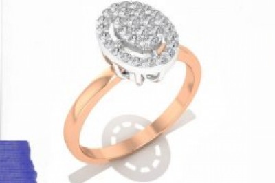 Vintage Round Diamonds Engagement Ring, Diamond Cluster Halo Wedding Ring, Solitaire Illusion Bridal Ring, Dainty Woman Anniversary, Bridesmaid Gift