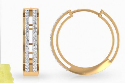 Gold Hoop Earrings Small Custom Clip-on Earrings, Big Heart Pearl Earrings for Women