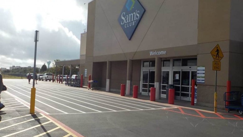 Resurfaced Parking Lot for Sam’s Club in Friendswood, TX