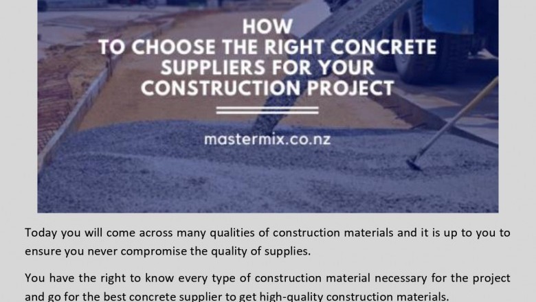 Concrete suppliers for your construction project