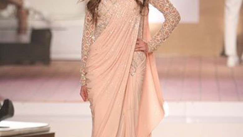 Saree Gown is one of the most popular outfits of saree style gown