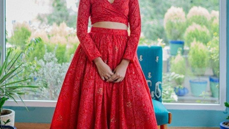 Crop Top And Skirt Lehenga | Long Skirt With Crop Top | Crop Top And Long Skirt | Crop Top Skirt Set