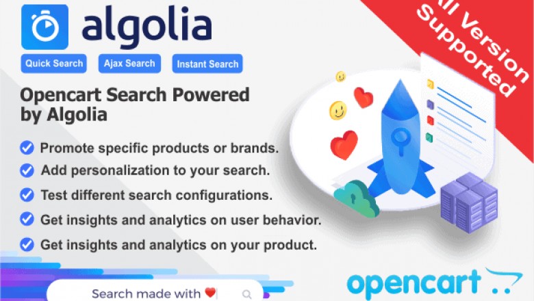 Opencart Search Powered by Algolia | Purchasetheme