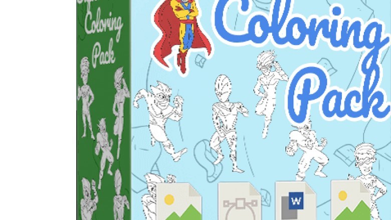 [PLR] SUPER HERO COLORING PACK REVIEW