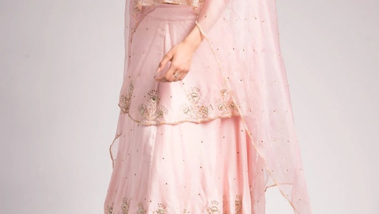 Crop Top And Skirt Lehenga | Long Skirt With Crop Top | Crop Top Skirt Set