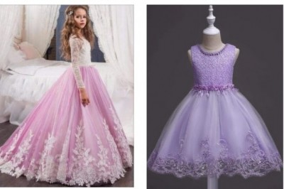 Long Sleeves O Neck Flower Girl Dress