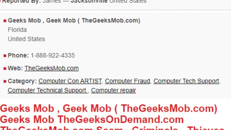 The Geeks Mob Scam