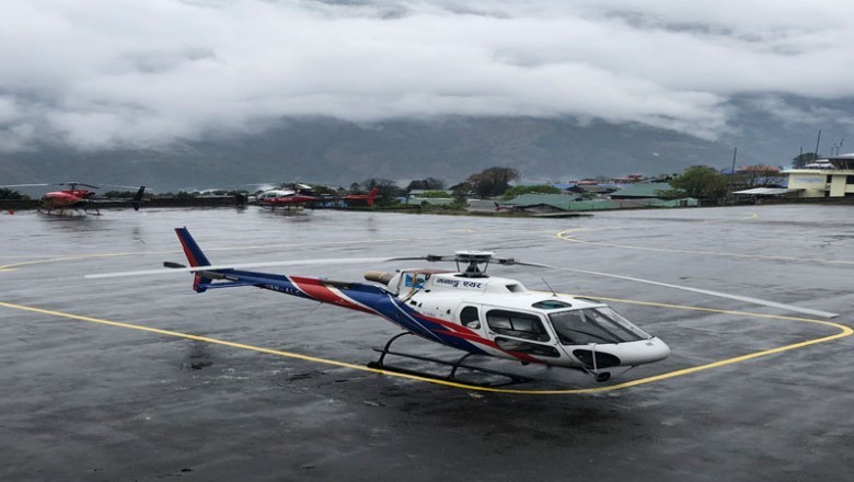 Everest base camp helicopter landing tour