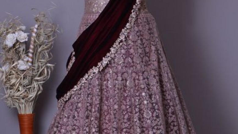 Stitch Pleated Saree Gown Online Shopping