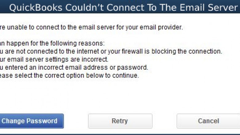 QuickBooks Couldn’t Connect To The Email Server
