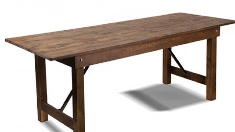 Antique pine farmhouse table and chairs