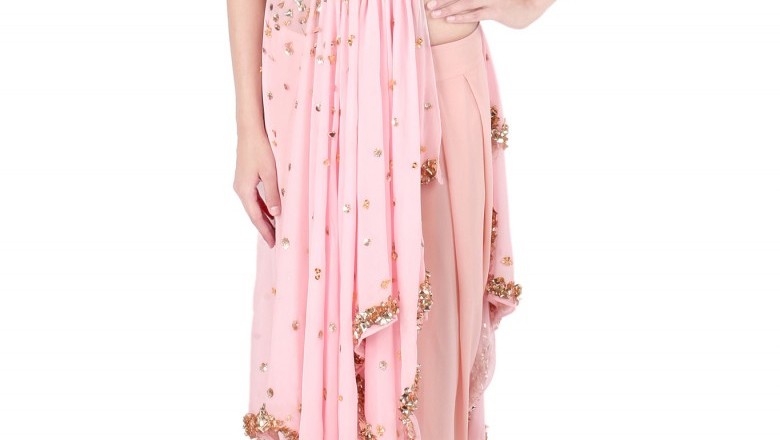 Dhoti saree gown and pre stitched pant saree online shopping