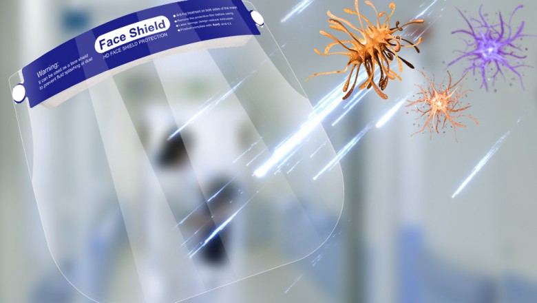 1 x Full Face Shield Anti-droplets Anti-fog Dust-proof Face Shield Protective Cover