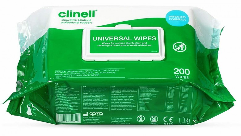 Clinell universal wipes – Pack of 200 Large Wipes CW200