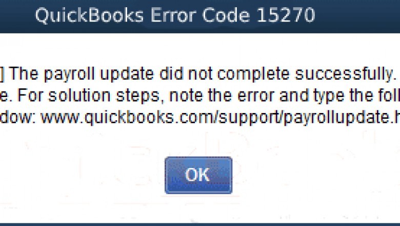 QuickBooks Error Code 15270