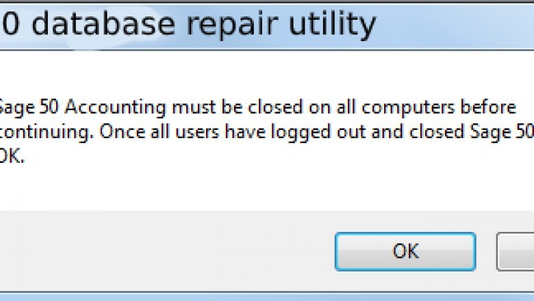 Repair Sage 50 file Via Database Repair Utility