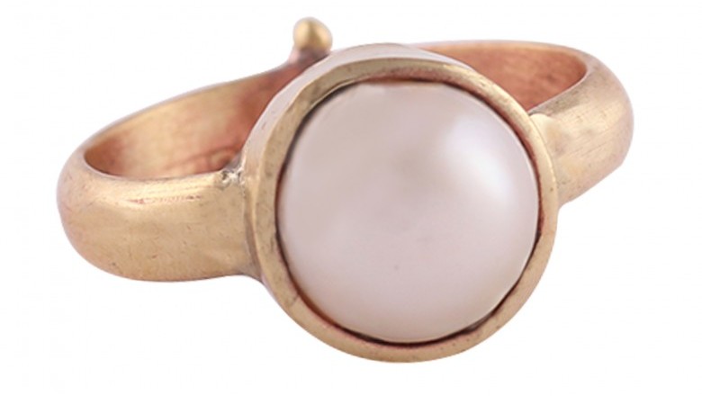 Original & Certified adjustable Pearl Ring/ Moti Ring in India