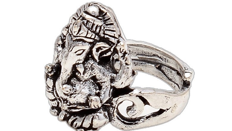 Lord Ganesha Silver Ring for Men & Women`