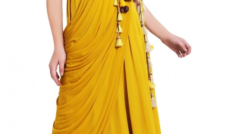 Buy Stitched Saree And Saree Gown Designer outfits at reasonable prices