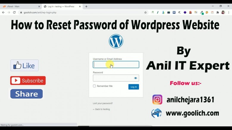How to reset WordPress Admin password | Forgot WordPress Website's Password