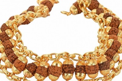 Buy Rudraksha Golden Bracelet for Men online at best price
