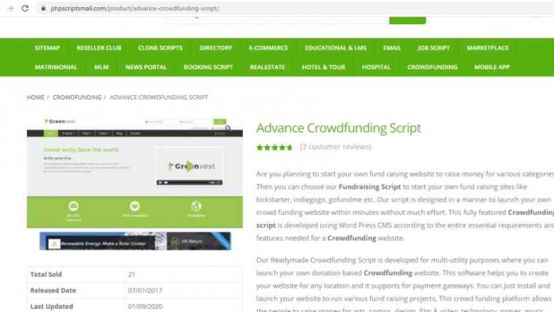 Ready made php crowdfunding script