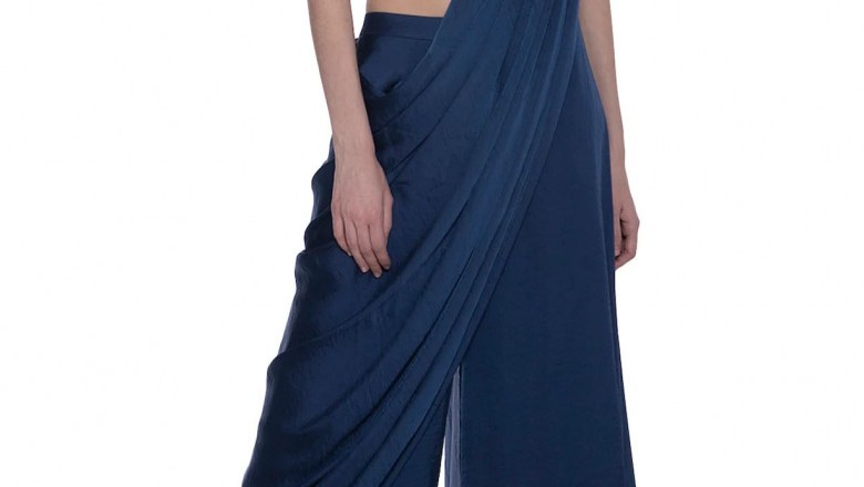 Stitch Draped Pant Saree And Stitched Dhoti Saree Designer Outfits Buy Online