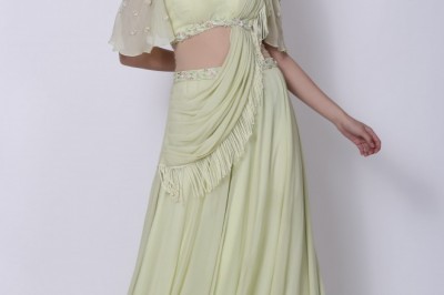 Pleated Drape Saree And Concept Ready To Wear Saree  Designer Outfit at Reasonable Price