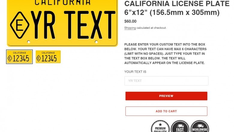 1961 state exempt california license plate