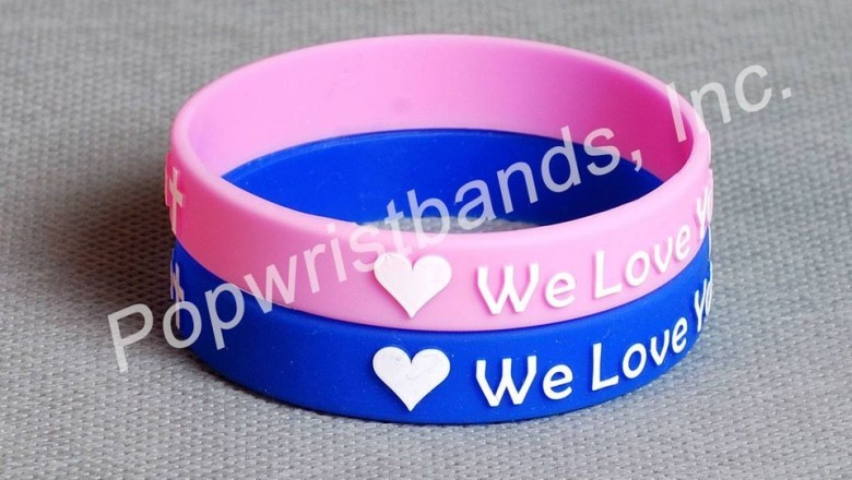 Designer, Durable, Colorful Debossed and Embossed Bands and Bracelets