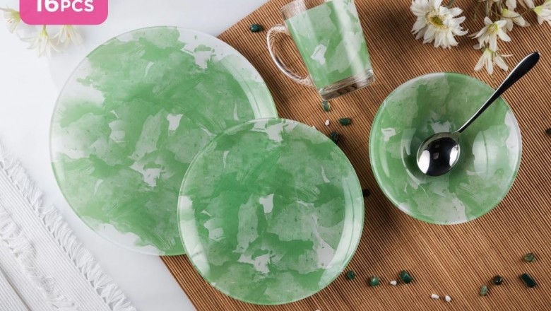 Luminarc Decorative Simply Klos Green Dinnerset - 16pcs