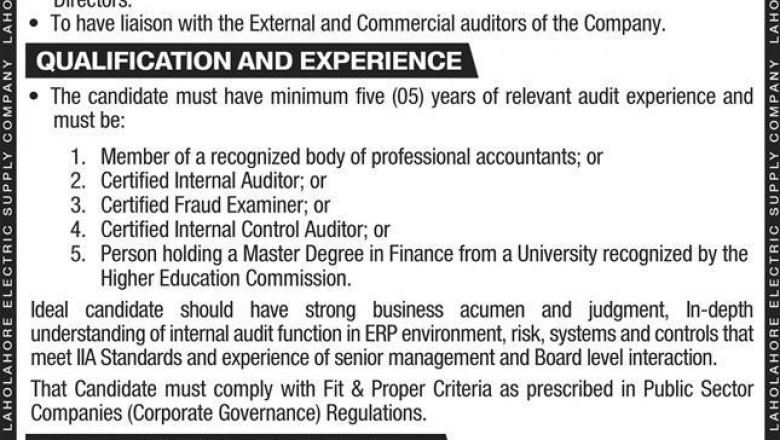 LESCO Jobs In Lahore Electricity Company Punjab 2021