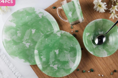 Luminarc Decorative Simply Klos Green Dinnerset - 24pcs